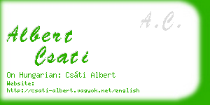 albert csati business card