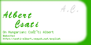 albert csati business card